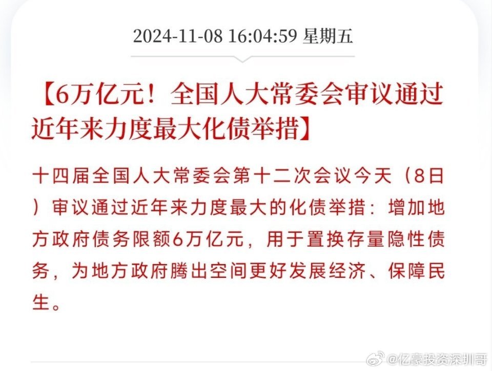 中国应对债务挑战的新策略与机遇，新增6万亿化债之路